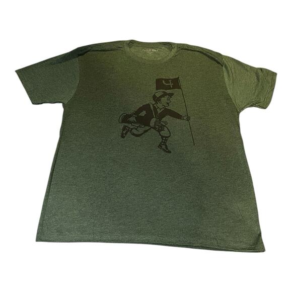 NEW Field Day Chicago Retro Golf‎ Run Boy Graphic Tee Size XL Dark Army Green - Picture 1 of 4